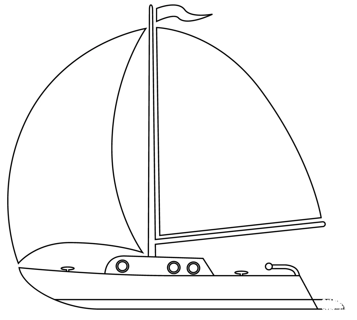 Sailboat coloring page colouringpages