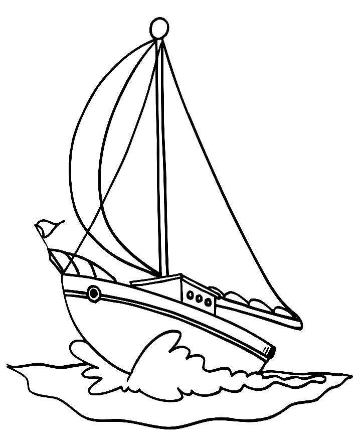 Sailboat coloring page free printable coloring pages
