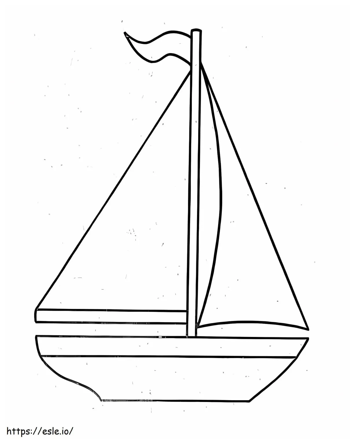 Sailboat to print coloring page