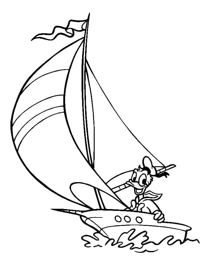 Sailboat coloring page