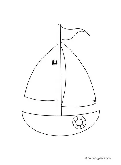 Sailboat coloring place