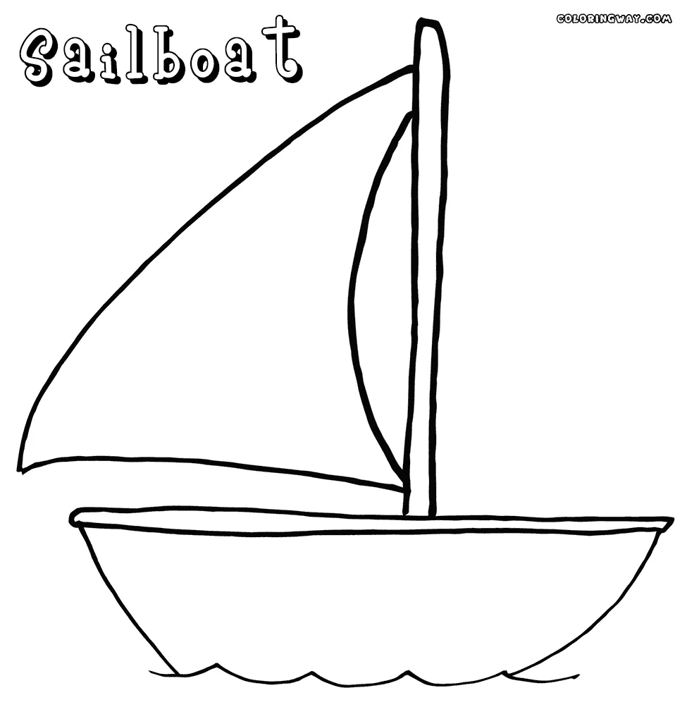 Sailboat coloring page coloring home