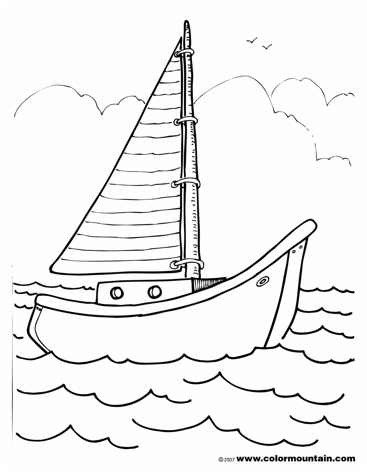 Sailboat coloring page coloring home