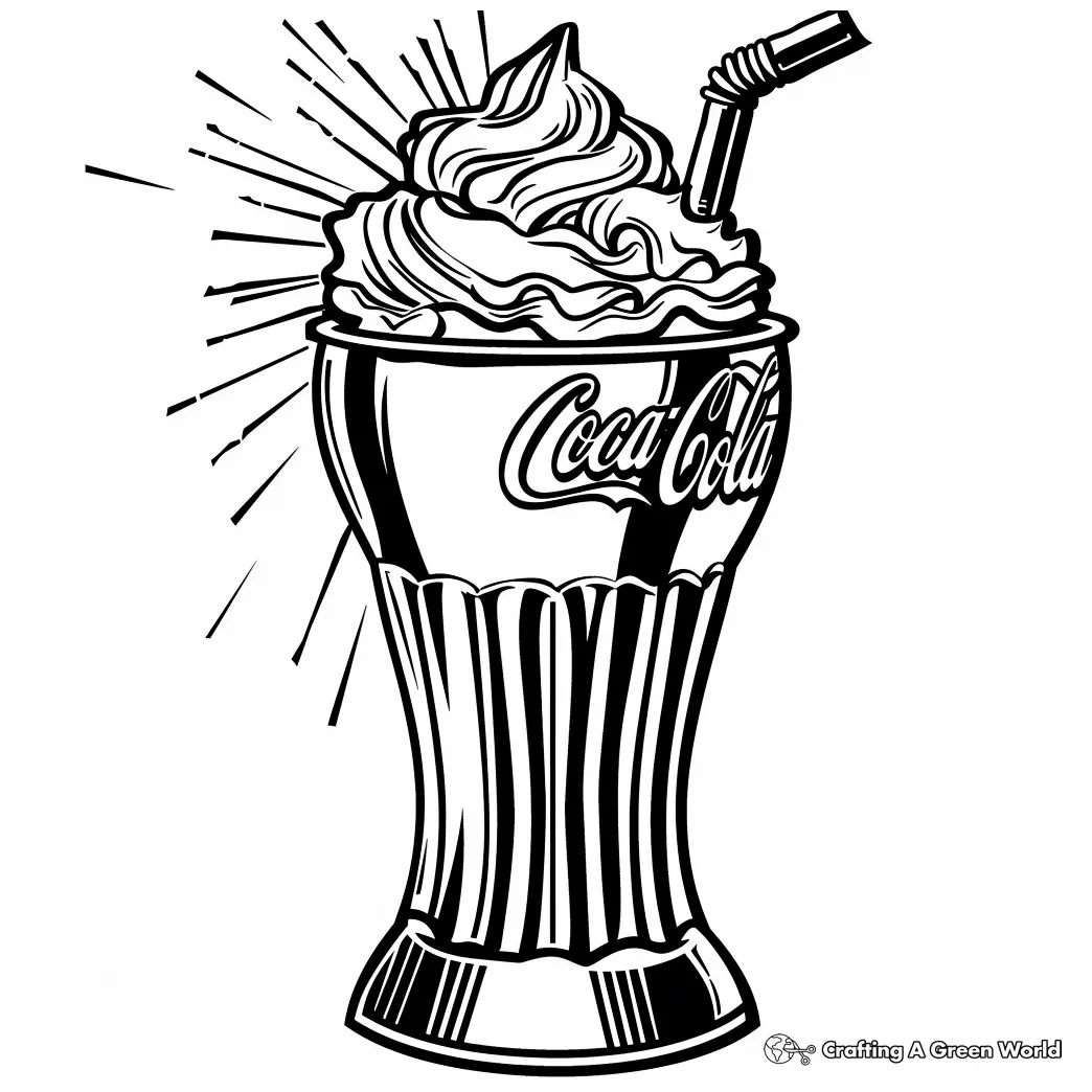 Soda bottle coloring page soda bottle sketch icon stock vector
