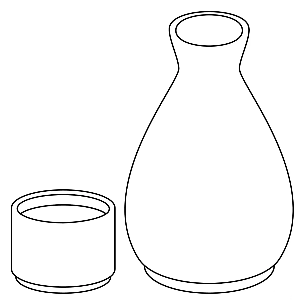 Sake coloring page colouringpages