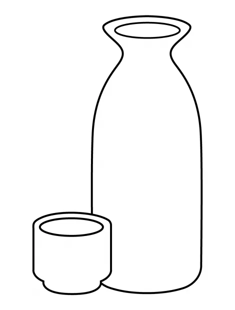 Sake emoji coloring page colouringpages