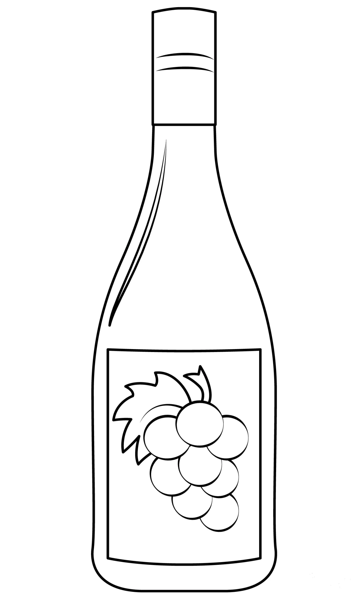 Wine bottle coloring page colouringpages