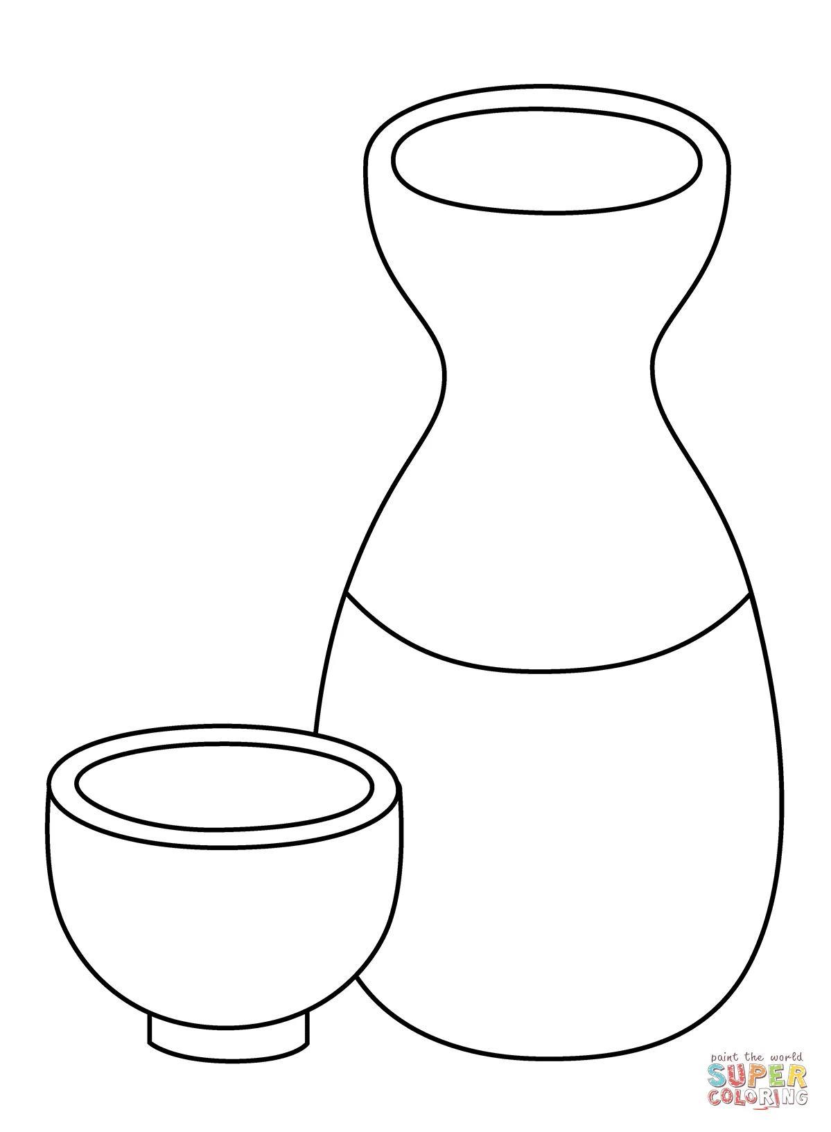 Sake emoji coloring page free printable coloring pages