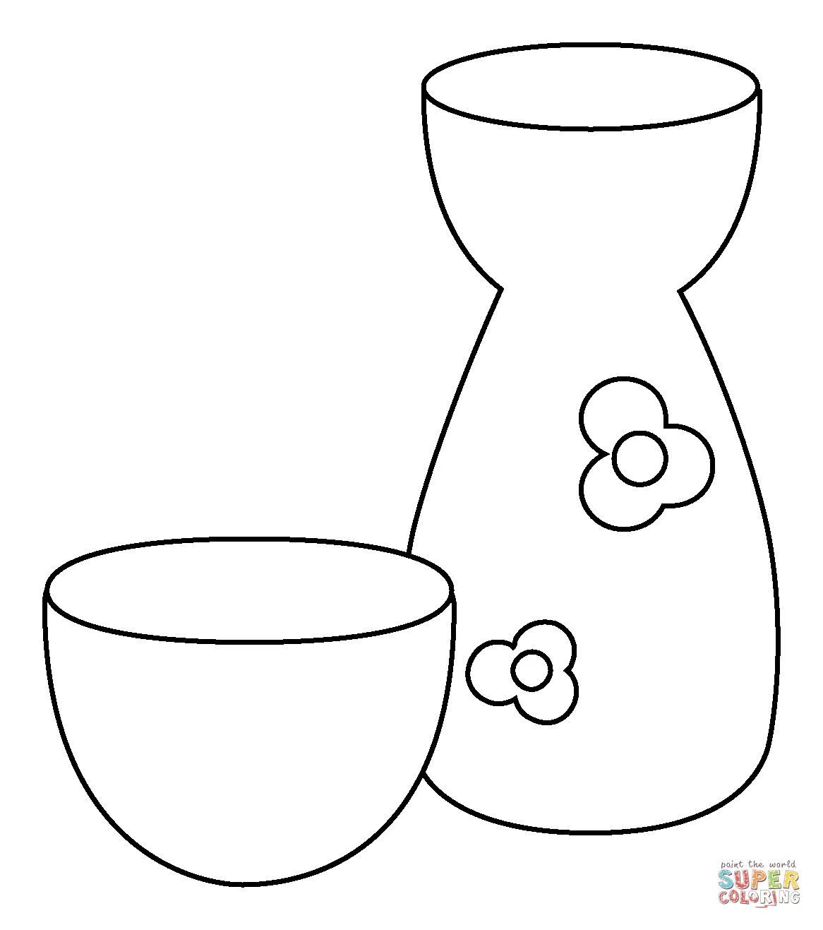Sake emoji coloring page free printable coloring pages