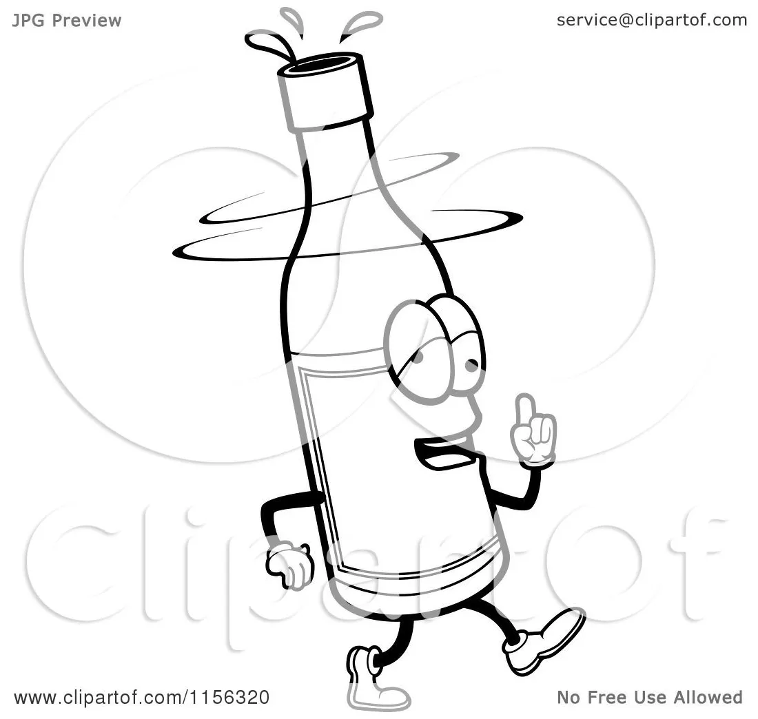 Wine bottle coloring page coloring pages
