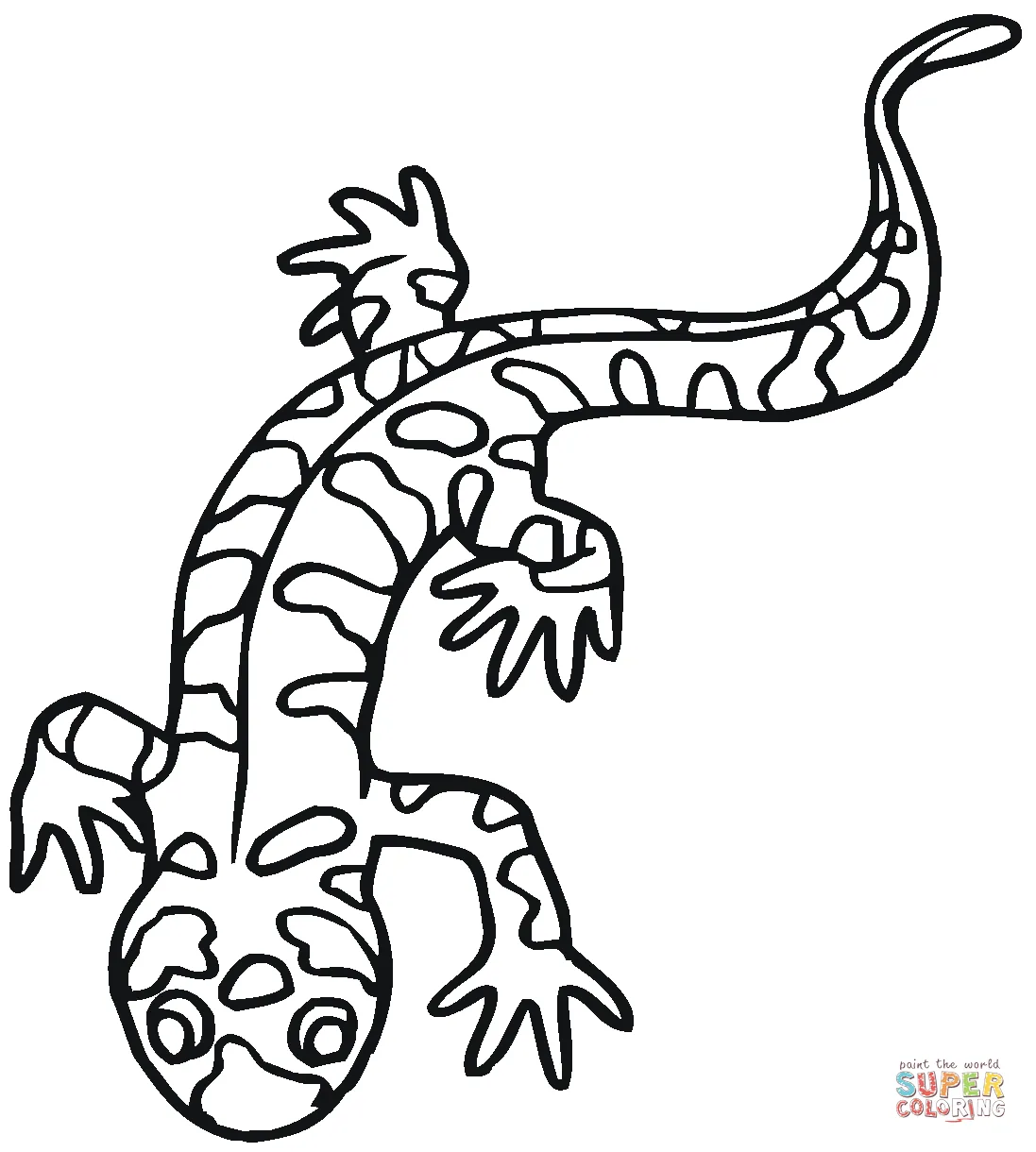 Tiger salamander coloring page | Free Printable Coloring Pages