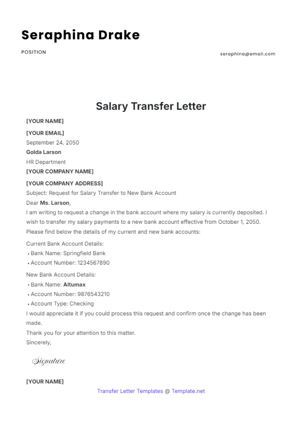 Free template to edit online