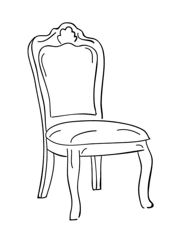 Chair coloring page