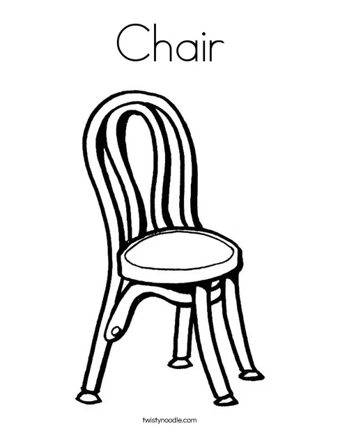 Chair coloring page twisty noodle