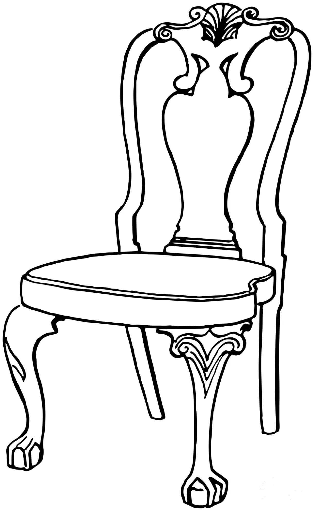 Vintage chair coloring page colouringpages