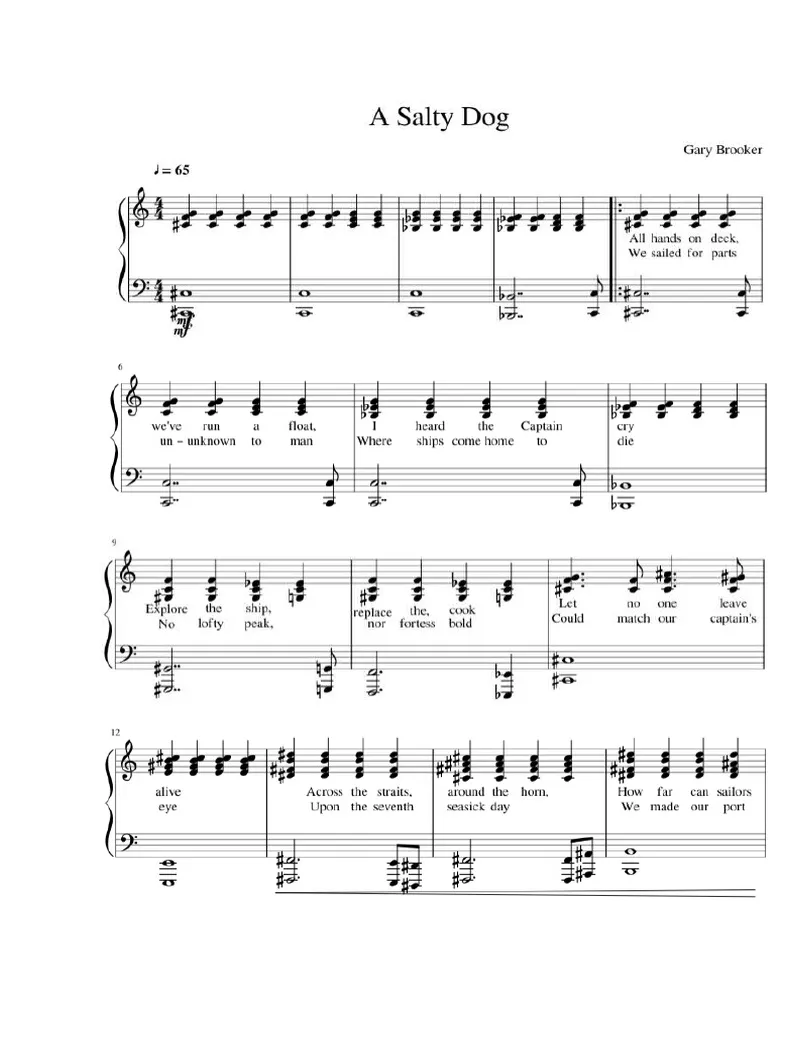 The Salty Dog's Sheet | PDF