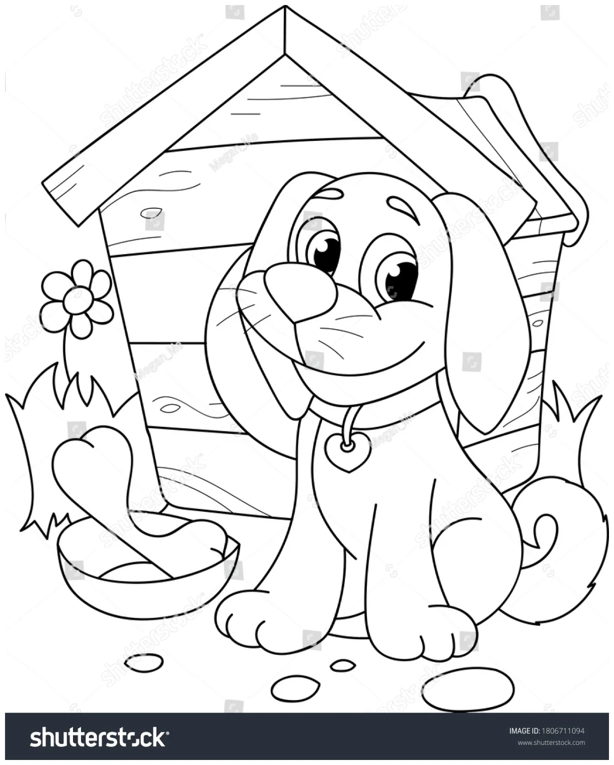 22,301 Dog Coloring Page Images, Stock Photos & Vectors | Shutterstock