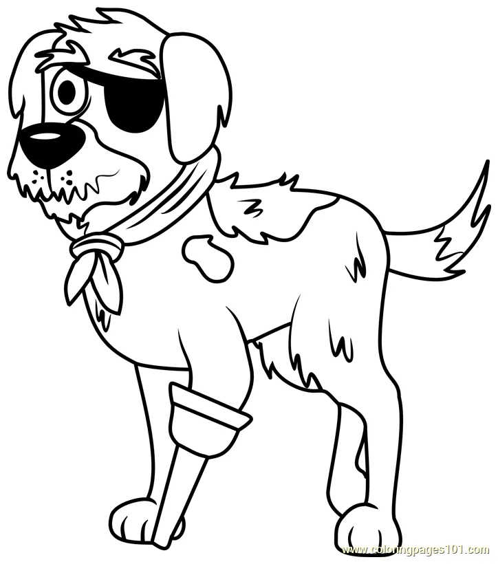 Pound puppies salty coloring page for kids free pound puppies