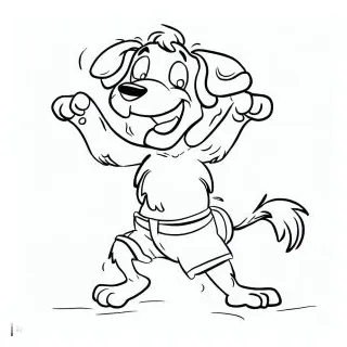 Very soppy dog after eating coloring page coloring for kids smart