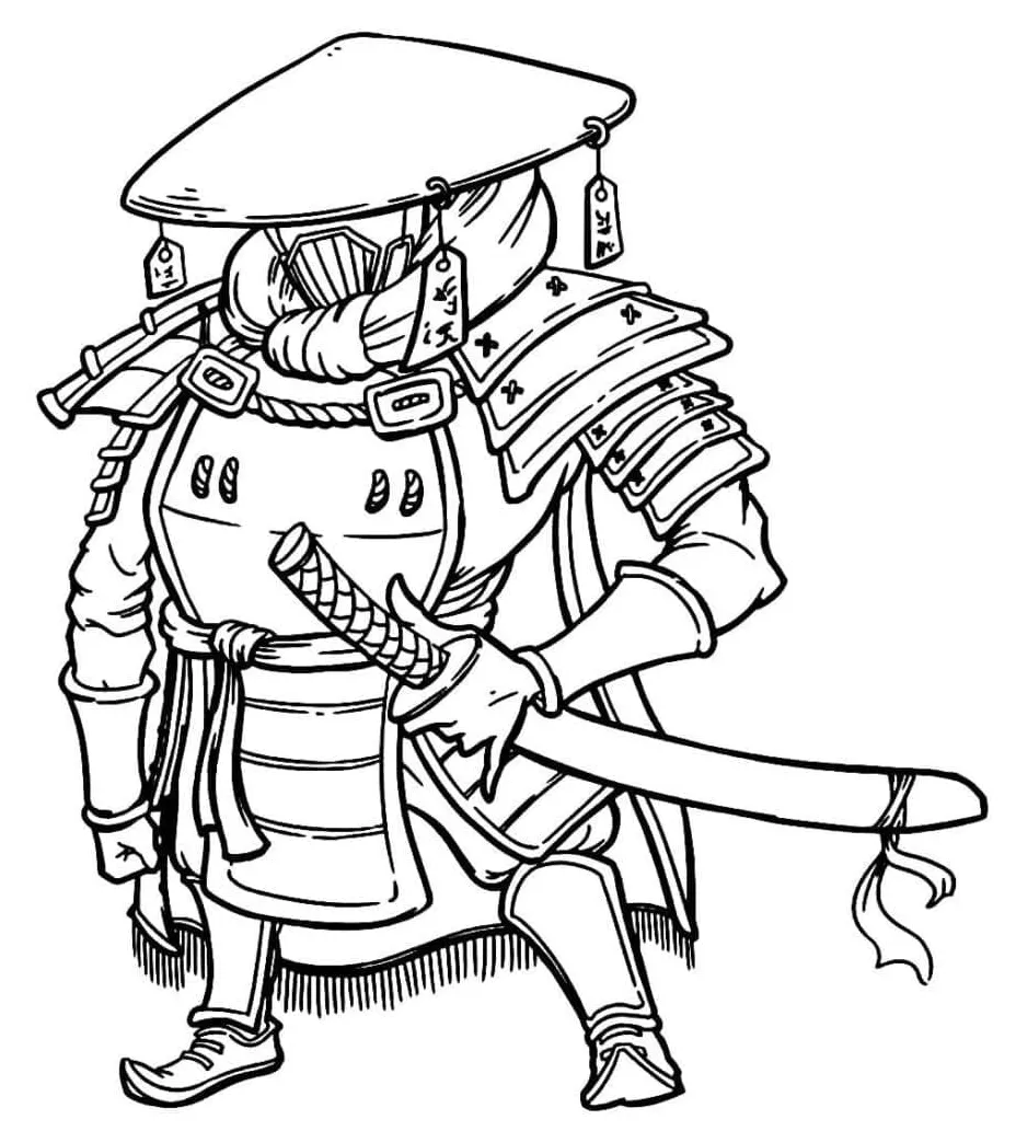 Amazing Samurai coloring page - Download, Print or Color Online for Free