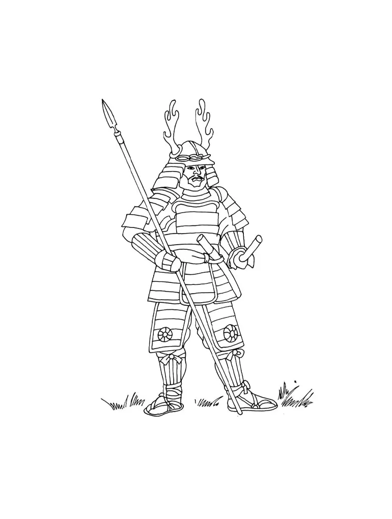 Samurai coloring pages
