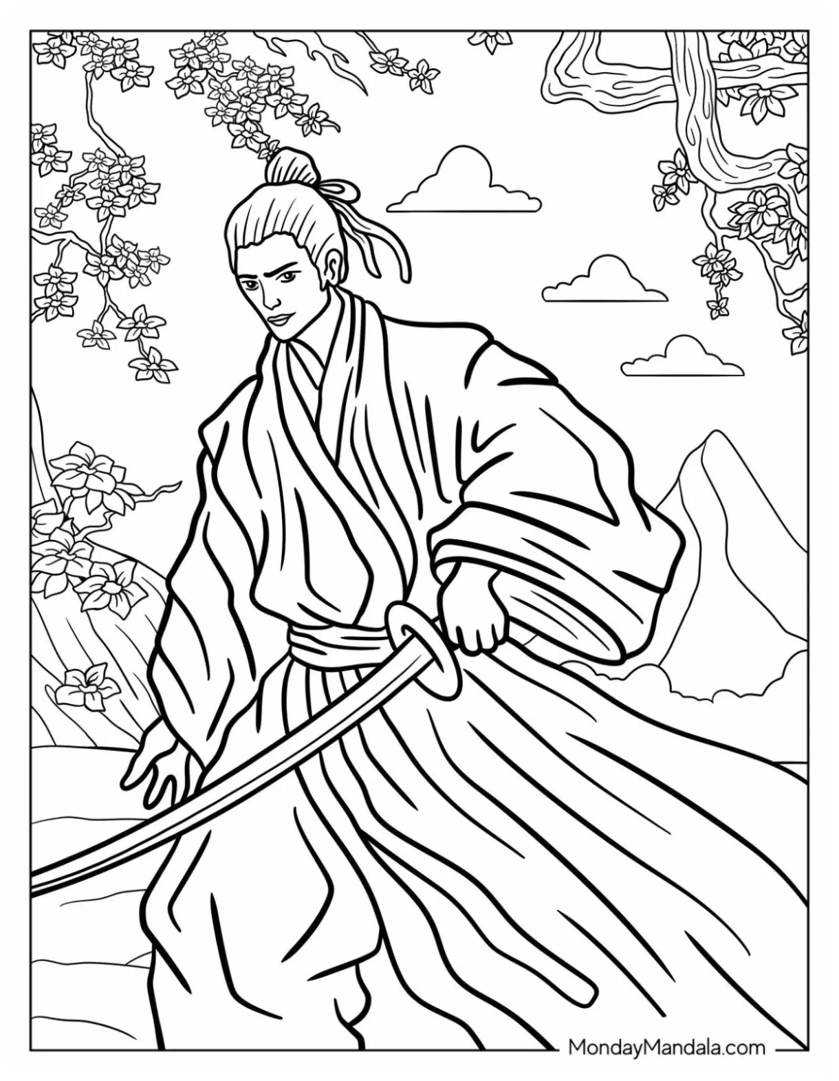 20 Samurai Coloring Pages (Free PDF Printables)