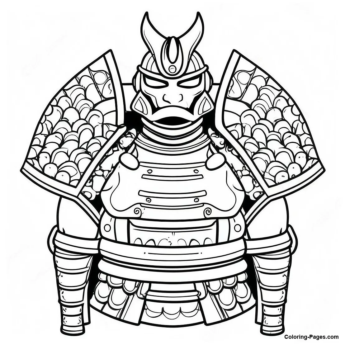 Samurai armor coloring page coloring-pages