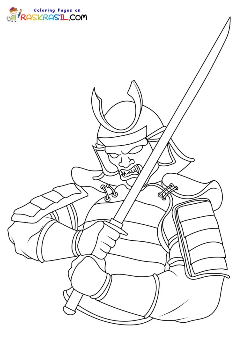 Samurai coloring pages