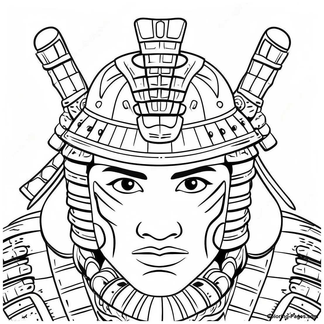 Samurai armor coloring page coloring-pages
