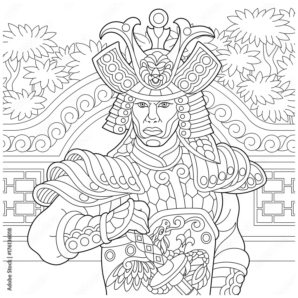 Katana coloring pages