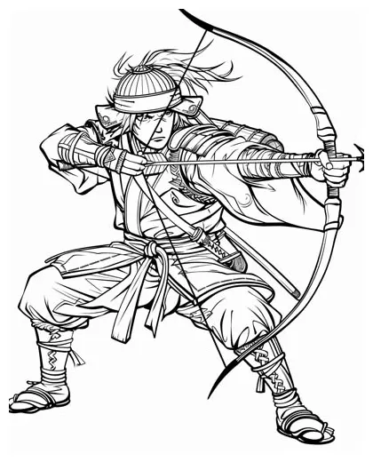 Samurai coloring pages