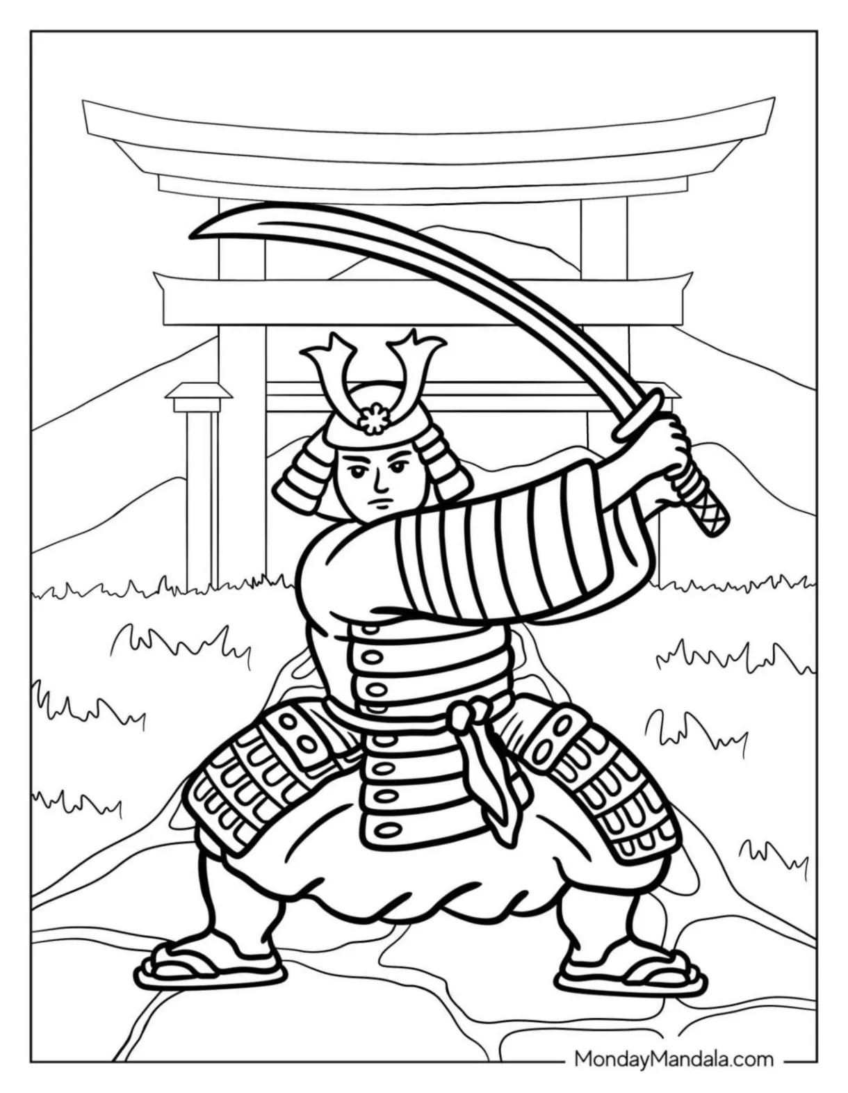 20 samurai coloring pages free pdf printables printable coloring page