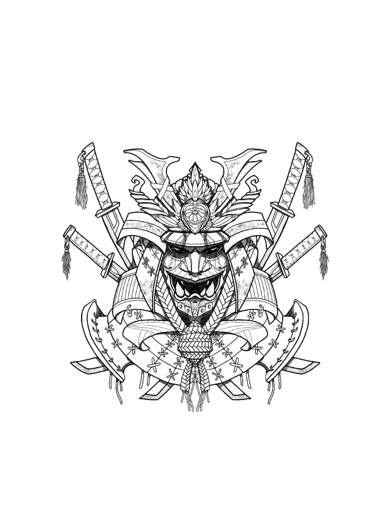 Samurai coloring pages