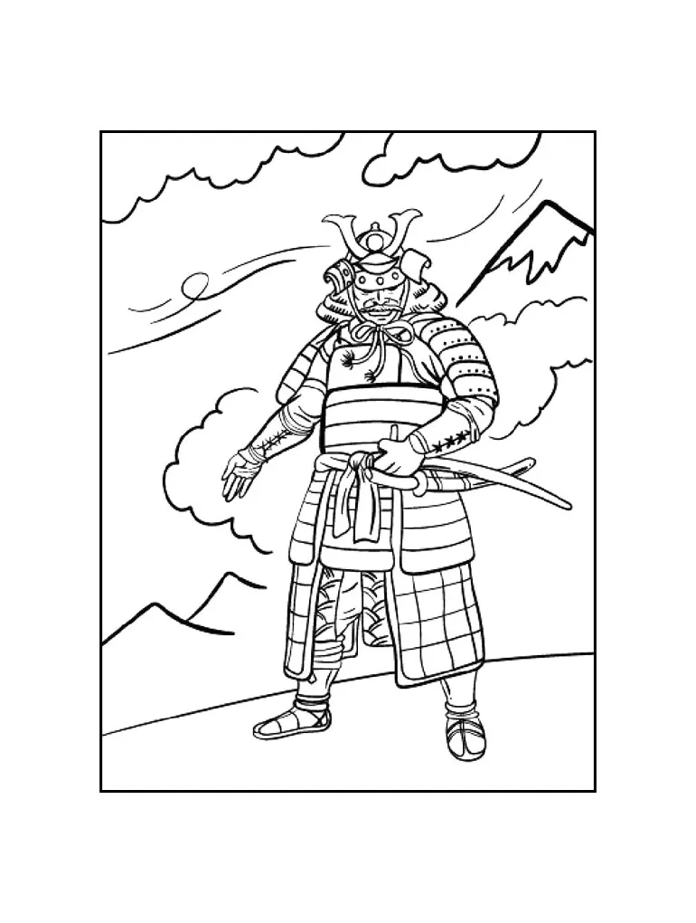 Samurai coloring pages