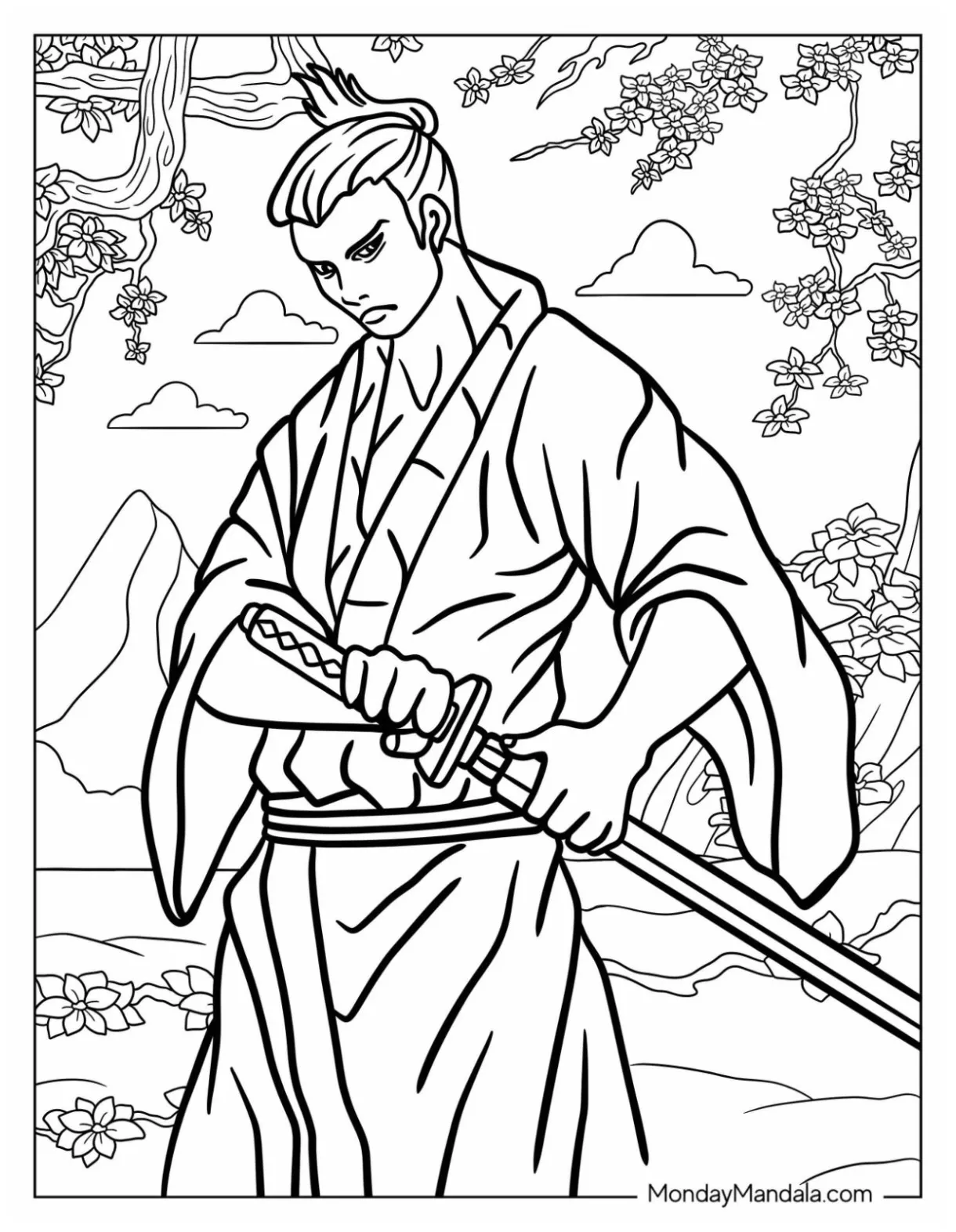 Katana coloring pages