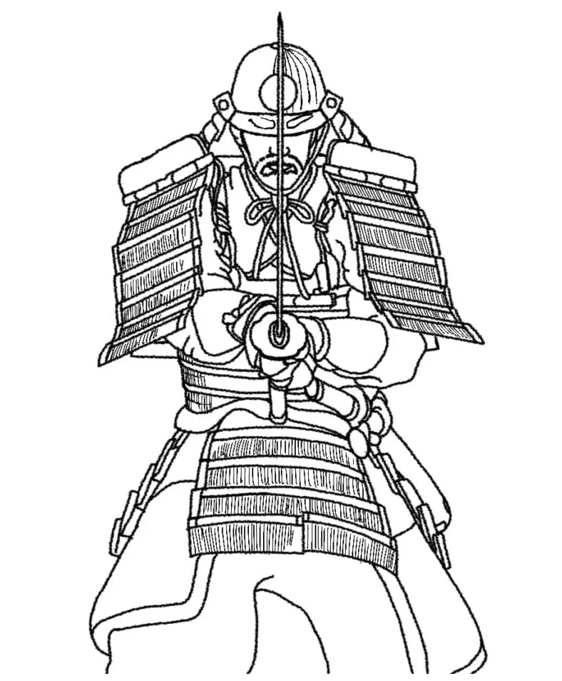 Samurai coloring pages