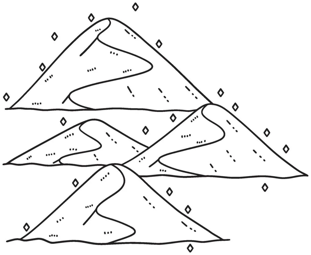 Sand dunes isolated coloring page for kids 67860520 vector art at vecteezy printable coloring page