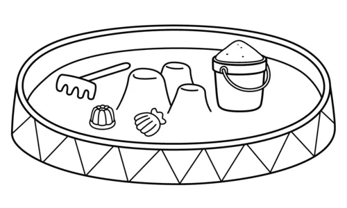 Sandbox coloring page | Free Printable Coloring Pages
