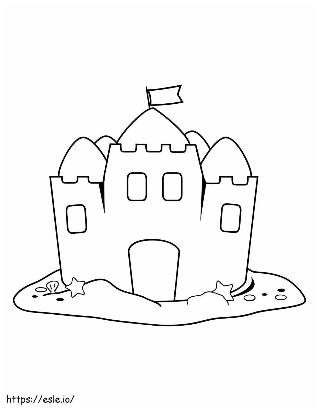 Sandcastle coloring page