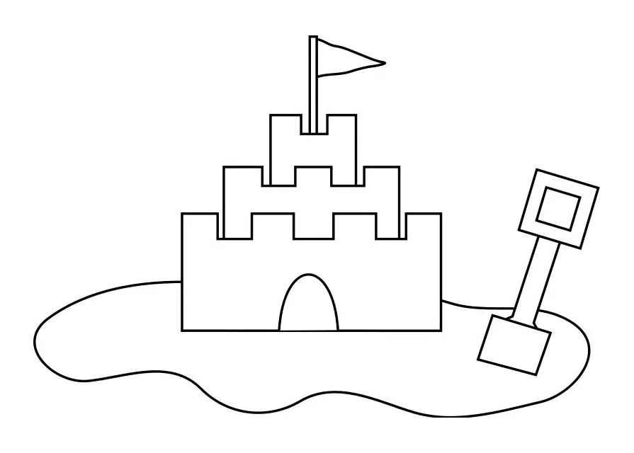 Coloring page sandcastle free printable coloring pages img 19269