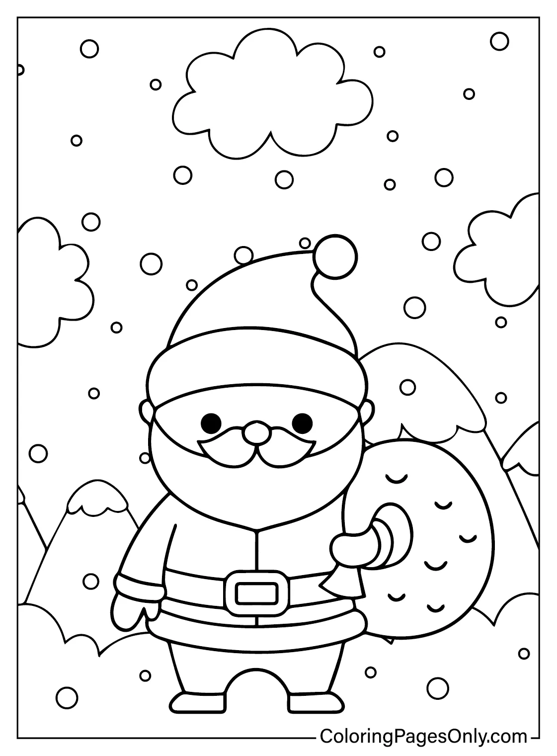 Printable santa claus coloring page free printable coloring pages
