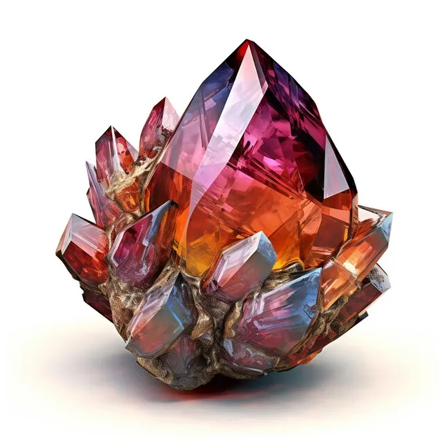 Premium ai crystal sapphire on a white