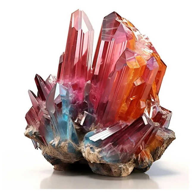 Premium ai crystal sapphire on a white