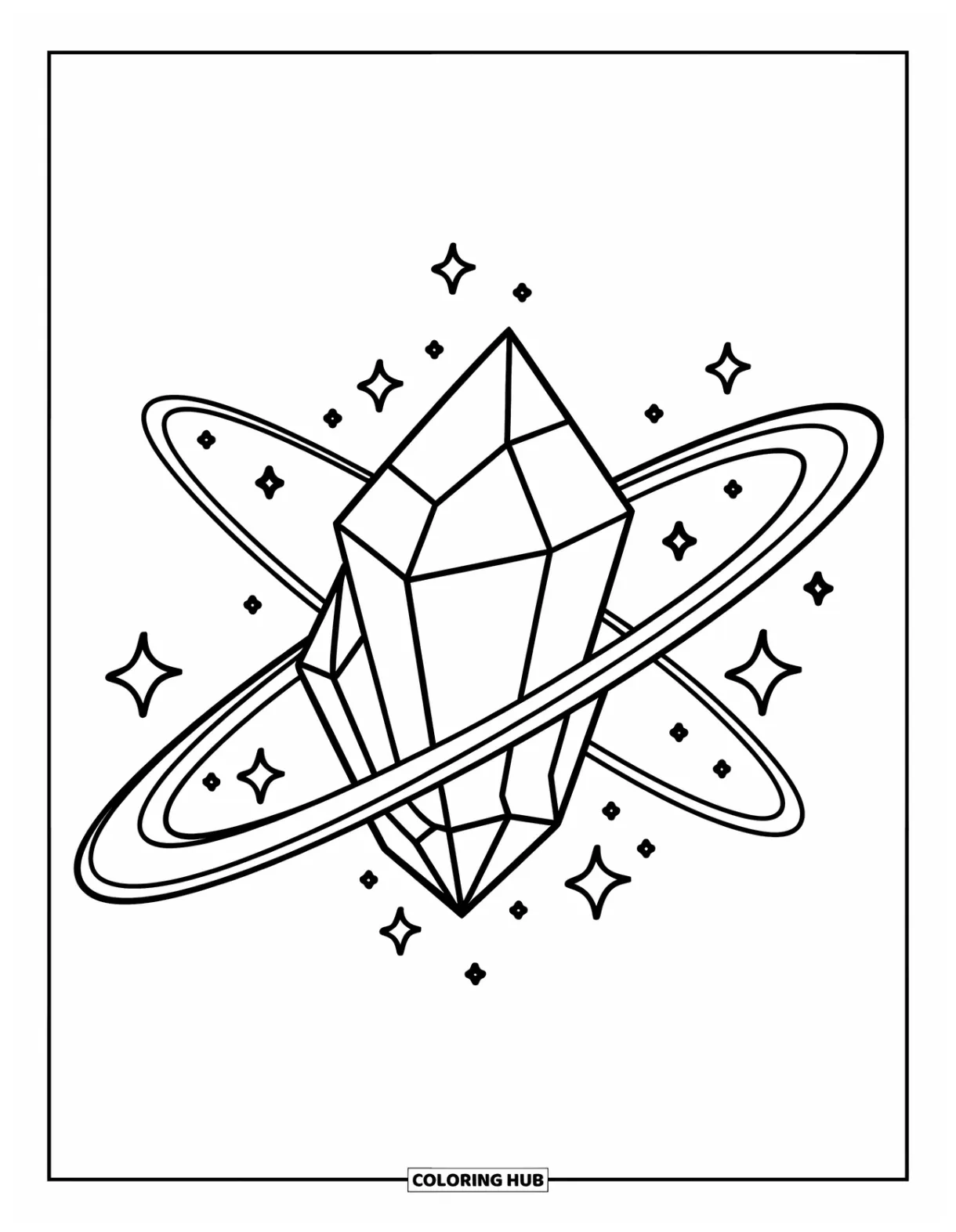 105+ crystal coloring pages for kids & adults free printable pdfs