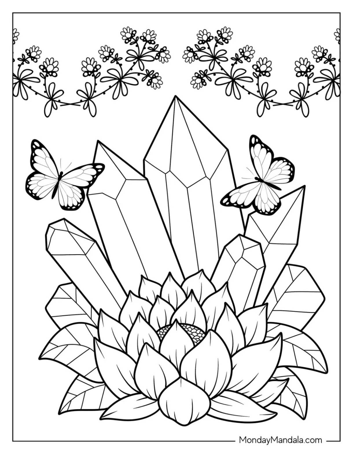 20 crystal coloring pages free pdf printables