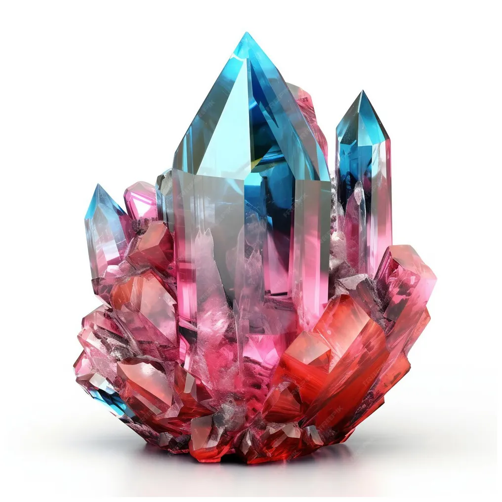 Premium ai crystal sapphire on a white