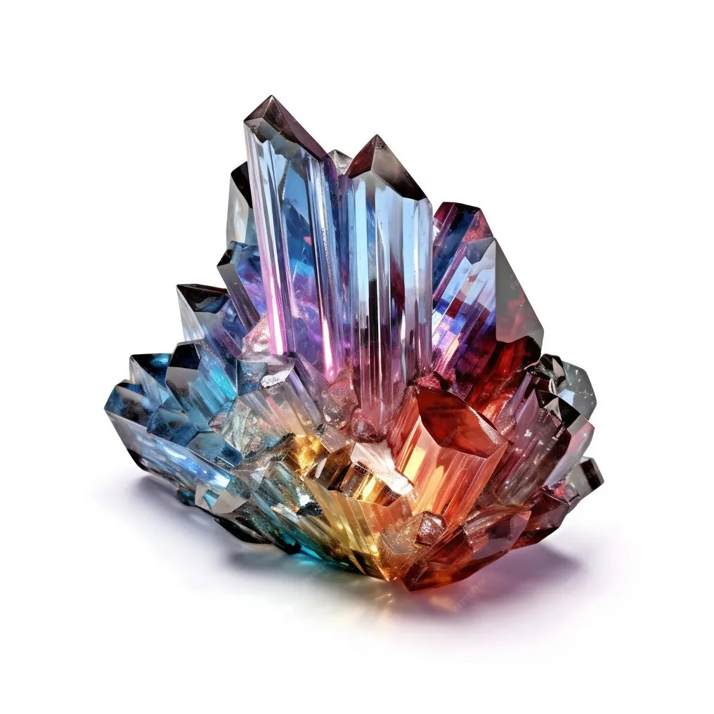 Premium ai crystal sapphire on white