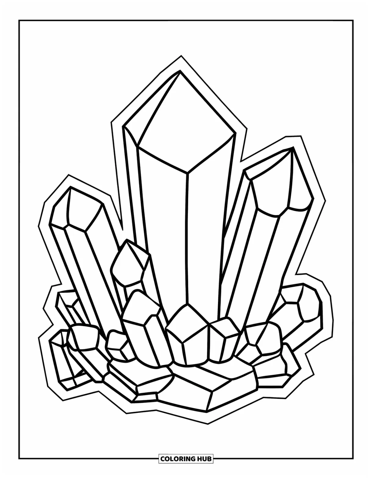 105+ crystal coloring pages for kids & adults free printable pdfs