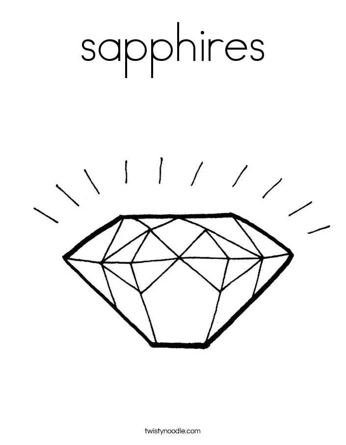 Sapphires coloring page twisty noodle