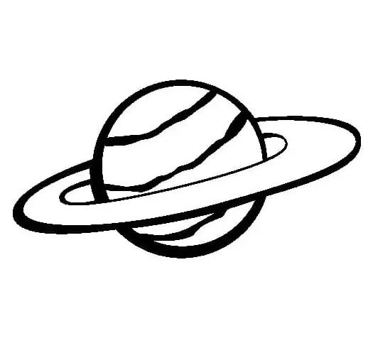 Saturn coloring page